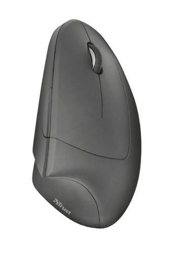 8TR22879 | Wireless mouse with ergonomic vertical design to reduce arm and wrist strain.Thanks to its ergonomic design and comfortable thumb rest, you can work or study effortlessly for hours at the office or at home. The vertical layout brings your underarm and wrist into a natural position which relaxes the muscles in your hand, wrist and arm. The rubber coating of this mouse makes sure your grip remains firm while working for longer periods of time.Who said ergonomics was boring? Simply plug in the micro-USB receiver into a USB port and you have access to an 800/1200/1600 dpi optical sensor for accurate control. Switch dpi with the dedicated button or browse quickly through different web pages with the two thumb buttons.Experience the convenience of a wireless mouse and keep your desk organized. The receiver of this mouse allows it to work wirelessly within a range of 10 metres. It also features an on/off switch so that you can save energy by turning off the mouse when you are not using it.
