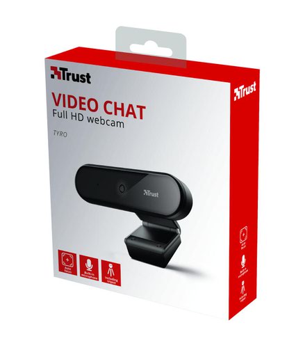 Trust Tyro Full HD Webcam 1080p Black 23637 - TRS23637