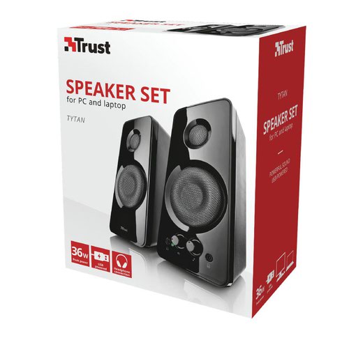 Trust Tytan USB 2.0 Channels Speaker Set 18W Speakers 8TR21560