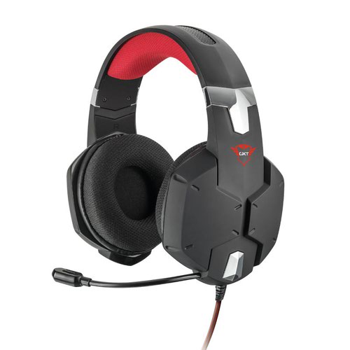 Trust Gxt 322 Binaural Dynamic 3 5mm Wired Gaming Headset Boom Microphone Black Red