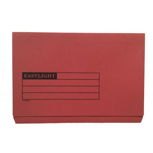 ValueX Document Wallet Full Flap Foolscap 270gsm Red (Pack 50) 45418DENT