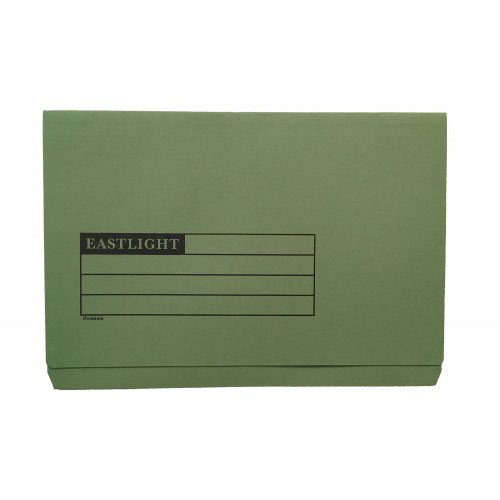 ValueX Document Wallet Full Flap Foolscap 270gsm Green (Pack 50) 45414DENT