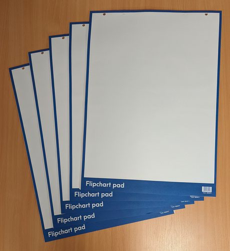 ValueX Flipchart Pad A1 40 Perforated Sheets 60gsm (Pack 5) 68044VC