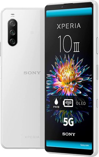 Sony Xperia 10iii 6 Inch Hybrid Dual SIM Android 11 5G USB Type C 6GB RAM 128GB Storage 4500 mAh White Smartphone