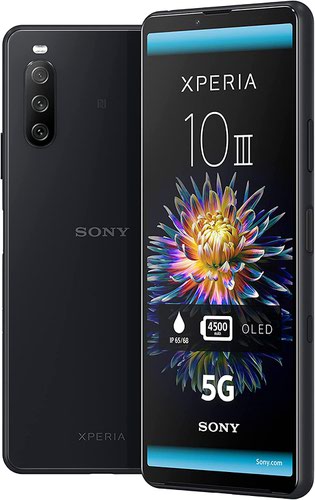 Sony Xperia 10iii 6 Inch Hybrid Dual SIM Android 11 5G USB Type C 6GB RAM 128GB Storage 4500 mAh Black Smartphone Sony