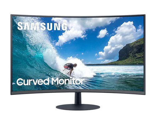 Samsung C27T550FDR 27 Inch 1920 x 1080 Pixels Full HD Resolution 4ms Response Time 75Hz Refresh Rate VA Panel HDMI DisplayPort LED Curved Monitor