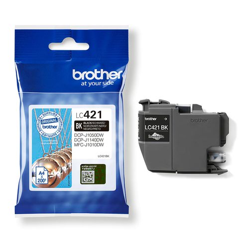 Brother Black Standard Capacity Ink Cartridge 200 pages - LC421BK
