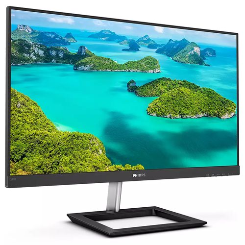 Philips E Line 278E1A 27 Inch 3840 x 2160 4K Ultra HD Resolution 60Hz Refresh Rate 4ms Response Time DisplayPort HDMI LED Monitor