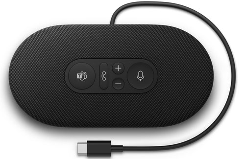 Microsoft Modern USB C Hands Free Speakerphone for Business Certified for Microsoft Teams Black