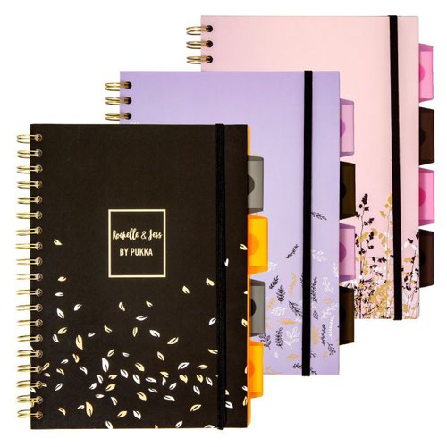 Pukka Pad Rochelle and Jess B5 Project Book Assorted (Pack 3) 9447-ROC