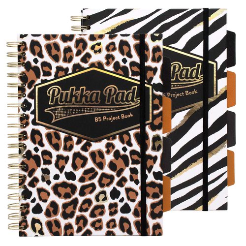 Pukka Pad Wild B5 Hardback Project Book Assorted Designs (Pack 2) 9523(AST)-WLD