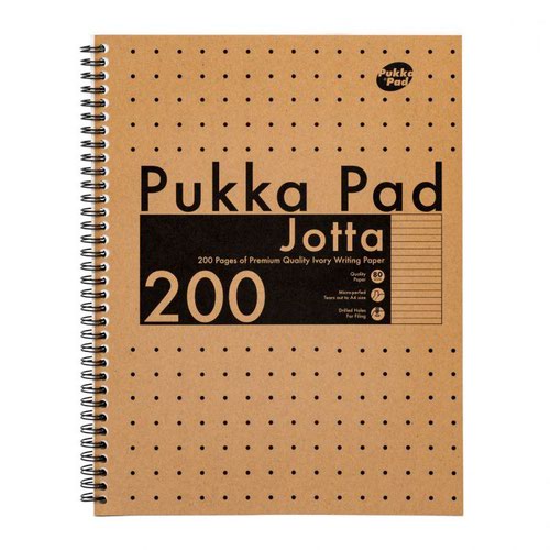 Pukka Kraft A4 200 Page Jotta Book (Pack 3) 9565-KRA