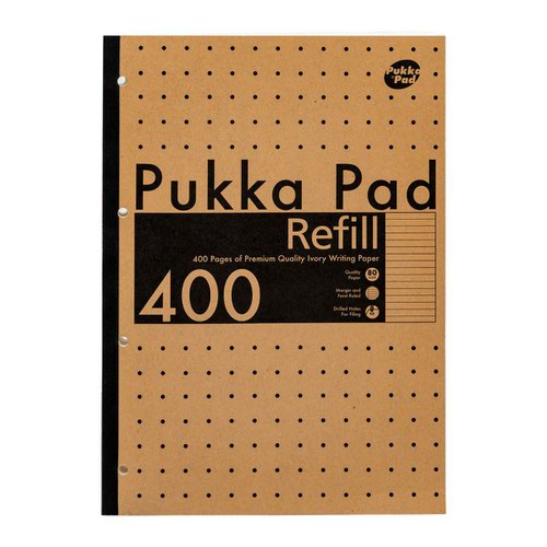 Pukka Pad Kraft A4 400 Page Refill Pads (Pack 5) 9568-KRA