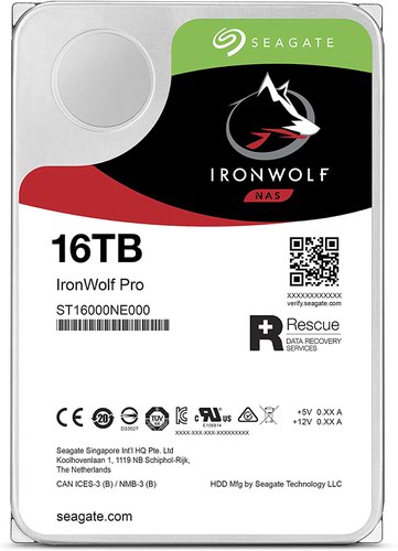 Seagate IronWolf Pro 16TB 3.5 Inch SATA 6Gbs 7200 RPM 256MB Cache NAS Internal Hard Disk Drive Hard Disks 8SEST16000NE000