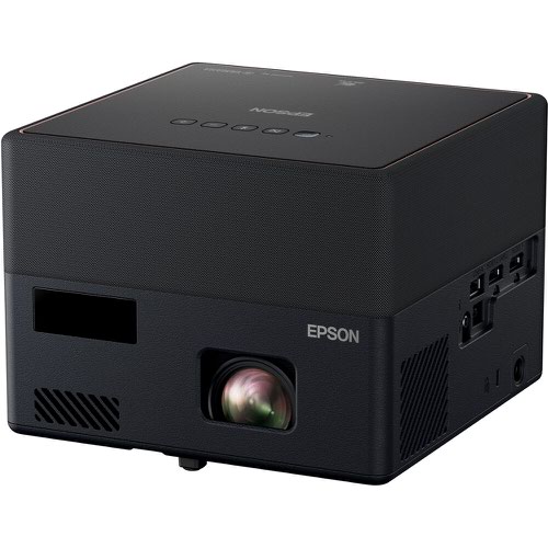 This projector's sleek and sophisticated styling could easily distract you from its impressive range of features. It's easy to move from room-to-room and projects almost instantly - and in any direction. With Smart solutions such as Android TV and sound by YAMAHA, it's the perfect solution for a visually connected home. Images appear more bright and vivid thanks to Epson's 3CLD technology.This compact projector can be projected in any direction - on a wall, ceiling or floor. It's copper bezel and built-in Yamaha speaker will make you want to leave it out on display for everyone to see.Create the big screen experience wherever you want with an impressive 150- inch display. With Epson's equally high White and Colour Light Output images are clear, sharp and content is brought to life.Android TV offers thousands of movies, shows, and games from Google Play, You Tube and other favourite apps. With the Google Assistant , you can quickly access entertainment, get answers and control devices around your home. With Chromecast built-in™, you can cast your favourite entertainment apps from your Android and iOS device, Mac or Windows computer, or Chromebook to a flexible display solution.The long-lasting laser light source will provide lower energy consumption, and you'll be able to enjoy home entertainment for up to 10 years.This powerful yet affordable mini laser projector delivers exceptionally bright yet colourful images with clear details. It's 2,500,000:1 contrast ratio also produces clearly defined shadows and deep blacks. Epson's 3LCD technology means it's projectors have up to three times brighter colours than comparable 1-chip DLP projectors.
