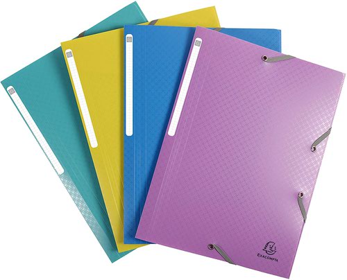 Forever Young Elasticated 3 Flap Folder PP A4 Assorted (Pack 4) 55190E