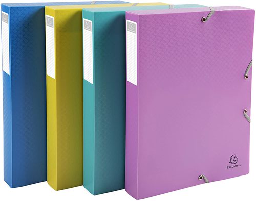 Forever Young Box File 40mm Polypropylene Assorted (Pack 4) 59190E