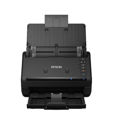 8EPB11B263401BY | High-speed, auto-duplex scanner allows quick digitalisation of business documents from computers, tablets, and smartphones.Keep your business organised with this high-speed, A4, auto-duplex scanner with auto-sheet feed. Scan from PCs, Macs, smartphones and other devices from any room, thanks to its wireless and USB 3.0 connectivity.Double-sided scanning in a single pass, 50-sheet auto document feeder and scan speeds of 35ppm/70ipm mean you'll be able to complete your work quickly and save time.Scan direct from your computer to network folders, cloud accounts and email with the Epson ScanSmart software . Alternatively, with the Epson Smart Panel app you can scan directly to any folder in your cloud accounts using just your tablet or phone or simply scan to the device itself.Scan all your business documents from business cards and receipts to invoices and letters. The auto feeder is compatible with all media weights from 27-413 gsm and will automatically stop feeding if there is a jam to prevent damaging any important documents.Intelligent colour and image adjustments - auto crop, skew correction, blank page and background removal with Epson’s Image Processing Technology.With a 4,000 pages per day duty cycle and inbuilt sensors for paper jams, double-feeding, and dirt-on-glass detection, all documents are kept safe and scanned to the highest quality.The intuitive Epson ScanSmart scanning software lets you preview, email, upload and more. Create searchable PDFs, and editable Word, Excel and PowerPoint files with the built-in Optical Character Recognition (OCR) software.