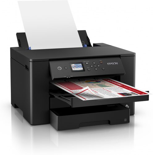 8EPC11CH70401 | Take advantage of this high quality, cost-effective, singlefunction A3+ printer, with dual paper trays, double-sided printing and wireless connectivity options designed for small business.Get professional-looking prints quickly and without breaking the bank with the high quality, easy-to-use and compact WF-7310DTW printer. Its fast print speeds, dual paper trays plus rear paper tray ensure efficiency. Low cost hardware and affordable individual inks make this a low-cost solution for small businessesThis compact and stylish A3+ printer will meet the needs of even the most demanding home and small office users. It can handle double-sided printing up to A3 and features two paper trays and a rear paper tray. Furthermore, its PrecisionCore printhead produces high-quality, laser-like prints.This efficient, reliable and fast model offers A3 double-sided printing and print speeds of 25ppm in black and 12ppm in colour. It’s simple to operate directly thanks to its easy-to-use 6.1cm LCD screen.Dramatically reduce your costs with affordable replacement inks supplied individually, so you only replace the colour used. Giving great value for money, cartridges are available in standard, XL and XXL, with the highest yield delivering up to 2,200 pages.Print from anywhere in the office with Wi-Fi connectivity or use Wi-Fi Direct to print from compatible wireless devices without a Wi-Fi network. Plus, with Epson's Smart panel app you can control your printer from your device, printing documents, monitoring and troubleshooting.
