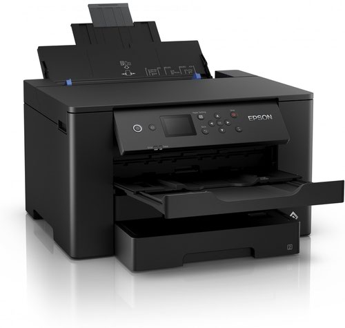 Take advantage of this high quality, cost-effective, singlefunction A3+ printer, with dual paper trays, double-sided printing and wireless connectivity options designed for small business.Get professional-looking prints quickly and without breaking the bank with the high quality, easy-to-use and compact WF-7310DTW printer. Its fast print speeds, dual paper trays plus rear paper tray ensure efficiency. Low cost hardware and affordable individual inks make this a low-cost solution for small businessesThis compact and stylish A3+ printer will meet the needs of even the most demanding home and small office users. It can handle double-sided printing up to A3 and features two paper trays and a rear paper tray. Furthermore, its PrecisionCore printhead produces high-quality, laser-like prints.This efficient, reliable and fast model offers A3 double-sided printing and print speeds of 25ppm in black and 12ppm in colour. It’s simple to operate directly thanks to its easy-to-use 6.1cm LCD screen.Dramatically reduce your costs with affordable replacement inks supplied individually, so you only replace the colour used. Giving great value for money, cartridges are available in standard, XL and XXL, with the highest yield delivering up to 2,200 pages.Print from anywhere in the office with Wi-Fi connectivity or use Wi-Fi Direct to print from compatible wireless devices without a Wi-Fi network. Plus, with Epson's Smart panel app you can control your printer from your device, printing documents, monitoring and troubleshooting.