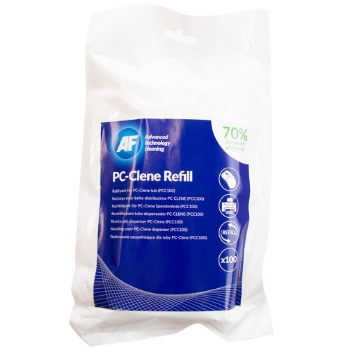 AF PC Cleaning Wipes Eco Refill Pouch (Pack of 100) PCC100R