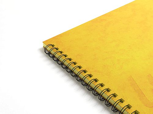 Silvine Luxpad Pressboard Notebook Twinwire Tinted Yellow Paper A4 Yellow (Pack 5) PRA4Y