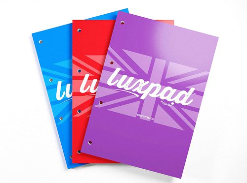 Silvine Luxpad Refill Pad 320 Pages A4 Assorted Blue Red Purple (Pack 3) LUXRP320AC
