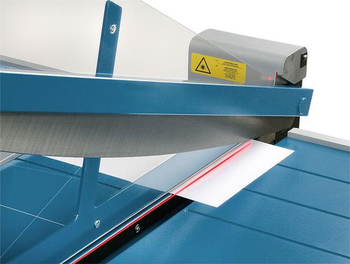 The Dahle 580 Large Format Premium Guillotine paper cutter is one of the safest, most capable trimmers ever developed. It features a full acrylic safety guard to protect fingers, a self-sharpening system for a perfectly honed blade, and a sturdy metal base with a stand for stability and optimal height.Safety is a hallmark of Dahle Premium Guillotine Trimmers. The full acrylic guard protects your fingers from the blade without obstructing your view. The blade is designed to stay in position and not fall unexpectedly and can be locked down when not in use.This trimmer features a self-sharpening cutting system. No need to worry about replacing dull or worn blades, this system sharpens as you cut to maintain a perfectly honed edge. The blade's precision graduated edge will remove even the tiniest sliver of paper and produce a clean, burr-free cut.Holding your work securely by hand is no longer necessary. The trimmer’s easy access pedal clamp provides even pressure that prevents your work from shifting.For durability, this German engineered trimmer features a sturdy metal base with an integrated stand for stability and optimal cutting height. The screened guides help you align your work precisely.
