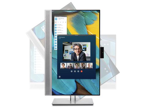 HP1FH48AA | Connect and collaborate in complete comfort on the HP EliteDisplay E243m 60.45 cm (23.8in) Monitor, which is Skype for Business® certified for optimal video and audio experiences between displays and has a 3-sided micro-edge bezel for seamless multi-display tiling and 4-way adjustable ergonomics.
