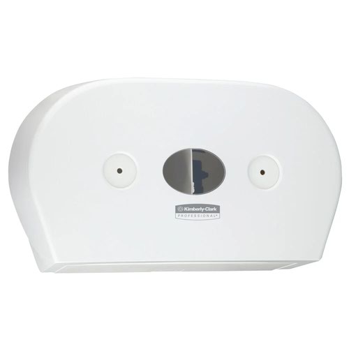 Aquarius Mini Twin Centrefeed Toilet Tissue Dispenser White 7186 - KC42012