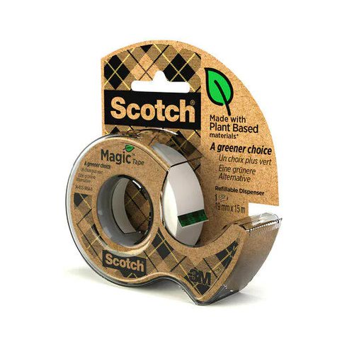 3M46459 Scotch Magic Tape A Greener Choice 19mm x 15m Single Roll 7100261907