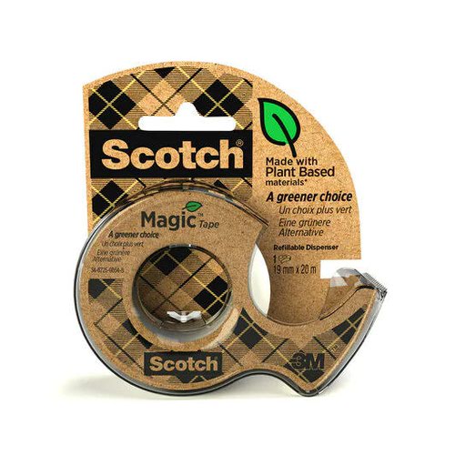 Scotch Magic Tape Greener Choice 19mm x 20m with Recycled Dispenser 7100082821