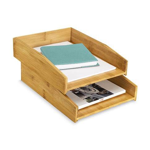 CEP Silva by Cep Bamboo Letter Trays A4 Stackable (Pack 2) - 2240010301