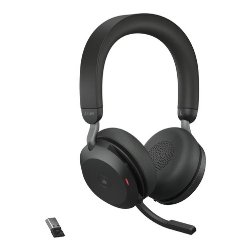 Jabra Evolve2 75 USB-A Headset with Charging Stand Microsoft Teams Version Black 27599-999-989