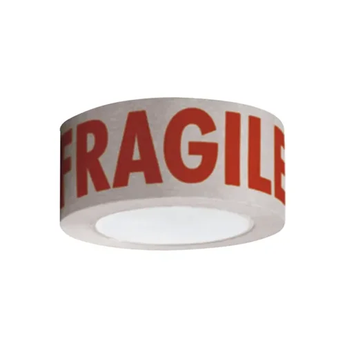 Self-Adhesive Paper Tape Printed Fragile in Red 50mm x 50m (Pack 6) - SAP5050FR
