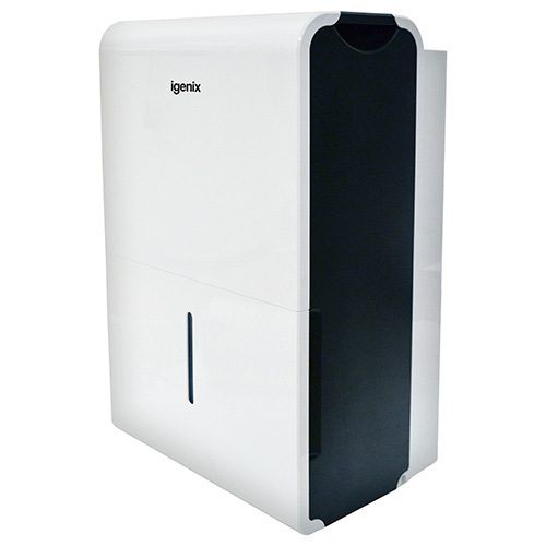 The Igenix IG9851 is a large portable dehumidifier and is capable of extracting up to 50 litres of moisture from the air per day. Its suitable for large spaces up to 115 square metres. Featuring 2 dehumidifying modes, 2 fan speeds and can either be used with either continuous drainage or auto shut off when the 6 litre tank is full. The rolling castors make it easy to manoeuvre, along with a built in carry handle.