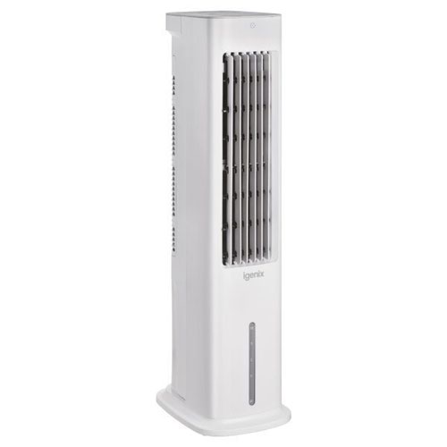 Slingsby Igenix Evaporative Air Cooler With Remote Control 5 Litre Removable Water Tank 3 Speed White - 426698
