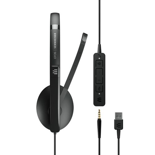 Sennheiser Epos Adapt 165 T Stereo USB Headset with 3.5mm Jack Black 1000902 Headsets & Microphones SEN00703