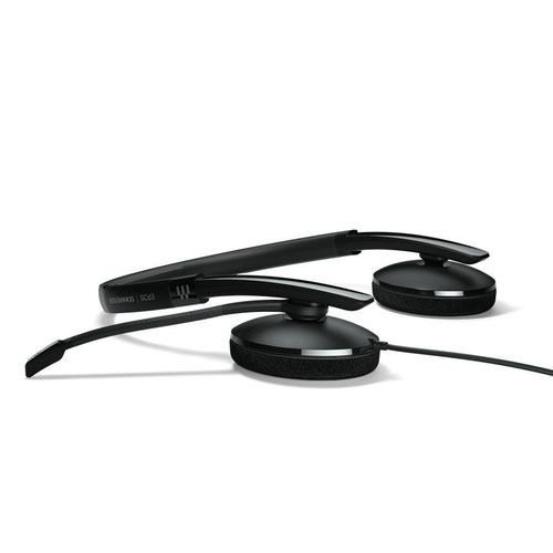 This Sennheiser Adapt 160 UC headset with 3.5mm Jack is UC optimised for maximum performance. Featuring large on-ear, noise-dampening earpads for and all day comfort and a boom arm which folds away discreetly when not in use. With superior stereo sound, the Adapt 100 series adapts to the user whether at the workstation, around the office on a daily commute.