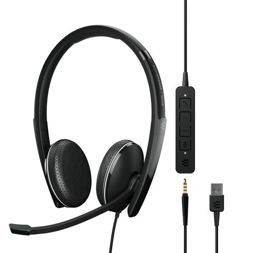 Sennheiser Epos Adapt 165 UC Stereo USB Headset with 3.5mm Jack Black 1000916 Headsets & Microphones SEN24080