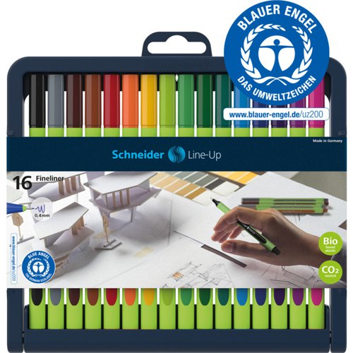 Schneider Line Up Fineliners Assorted (Pack of 16) 191092