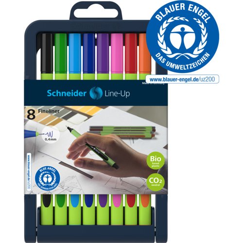 Schneider Line Up Fineliners Assorted (Pack of 8) 191098