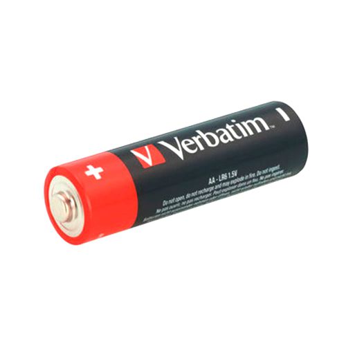 Verbatim AA Single-Use Battery Alkaline 1.5 V 10 Pc(s) Black Red 49875