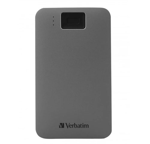 Verbatim Executive Fingerprint Secure Hard Drive USB 3.2 Gen 1 USB-C 2TB Grey 53653 Hard Disks VM53653