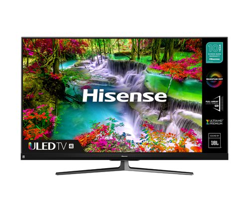 Hisense U8QF 65 Inch 3840 x 2160 4K Ultra HD Resolution 120Hz Refresh Rate 2x USB 2.0 Ports 4x HDMI Ports Black Silver Smart TV