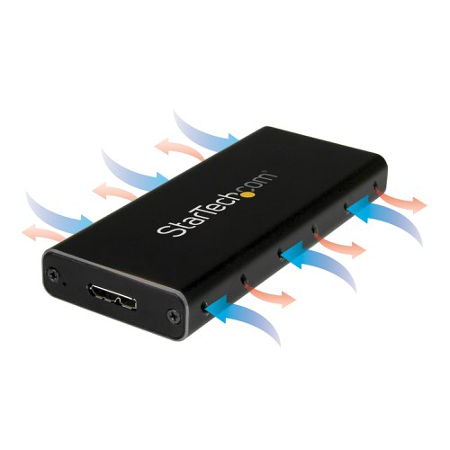 StarTech.com M.2 SSD Enclosure USB 3.1 cw USB C Cable 8STSM21BMU31C3