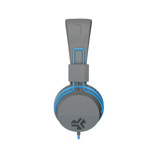 8JL10332530 | On-ear kids headphones with volume safe sound and all day comfort. Ages 6+Comfort for home or school. JLab's Over-Ear Cloud Foam cushions offer ultimate comfort for homework session focus– without the rock-star price tag. The feather-light build give the long-lasting, all-day comfort kids require. Not to mention they're tested and approved for kids with their built in volume-limiter at 85dB. Over-Ear design with comfy Faux Leather Cushions and padded headband offer all-day comfort for all ages. What would great style be without performance? The JBuddies offer safe-volume control, with built-in volume regulators, to ensure kids never rock out past 85db.