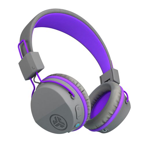 JLab Audio JBuddies Kids Wireless Headphones Grey Purple