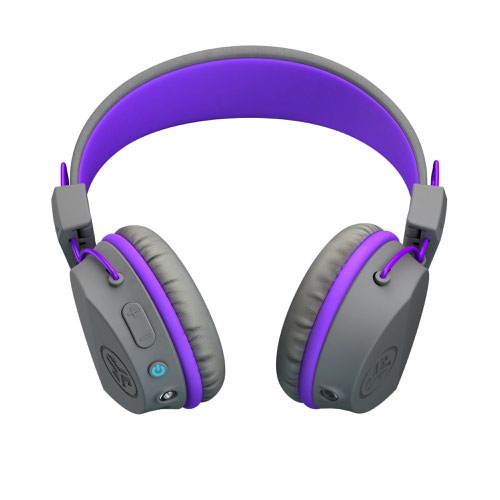 JLab Audio JBuddies Kids Wireless Headphones Grey Purple 8JL10332526 Buy online at Office 5Star or contact us Tel 01594 810081 for assistance