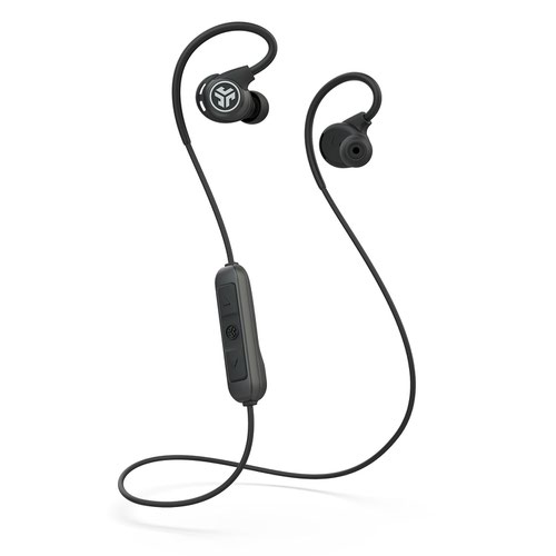 JLab Audio Fit Sport Wireless Neckband Ear Hooks Headset Black JLab